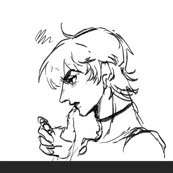 こういう古い漫画の男の子みたいな髪と顔付きが好きでよく描く