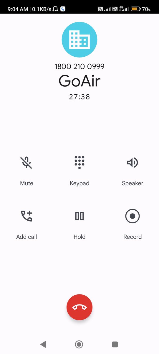jaygala92's tweet photo. @GoFirstairways I have been on the customer support call for more than 30 mins. Nobody has picked up. Wait time was told 10 mins. You cancel flights without prior notification and then this! Pathetic service https://t.co/1olpSZe0Bo