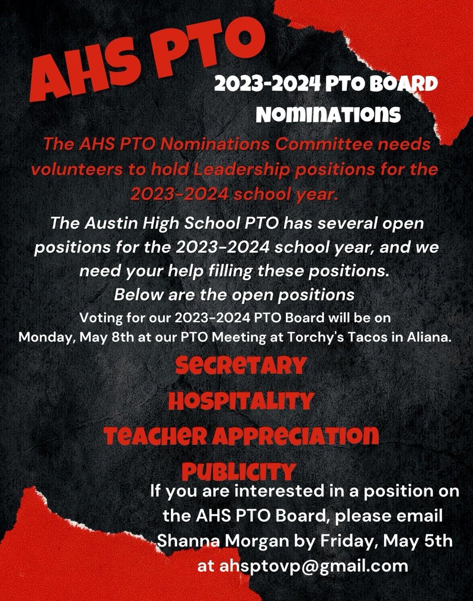 Austin_PTO's tweet photo. Come support your bulldogs by joining the PTO! 

We now have an opening for publicity!  Anyone looking to learn the ropes or can bring in their expertise? https://t.co/mZDdbjZ6fC