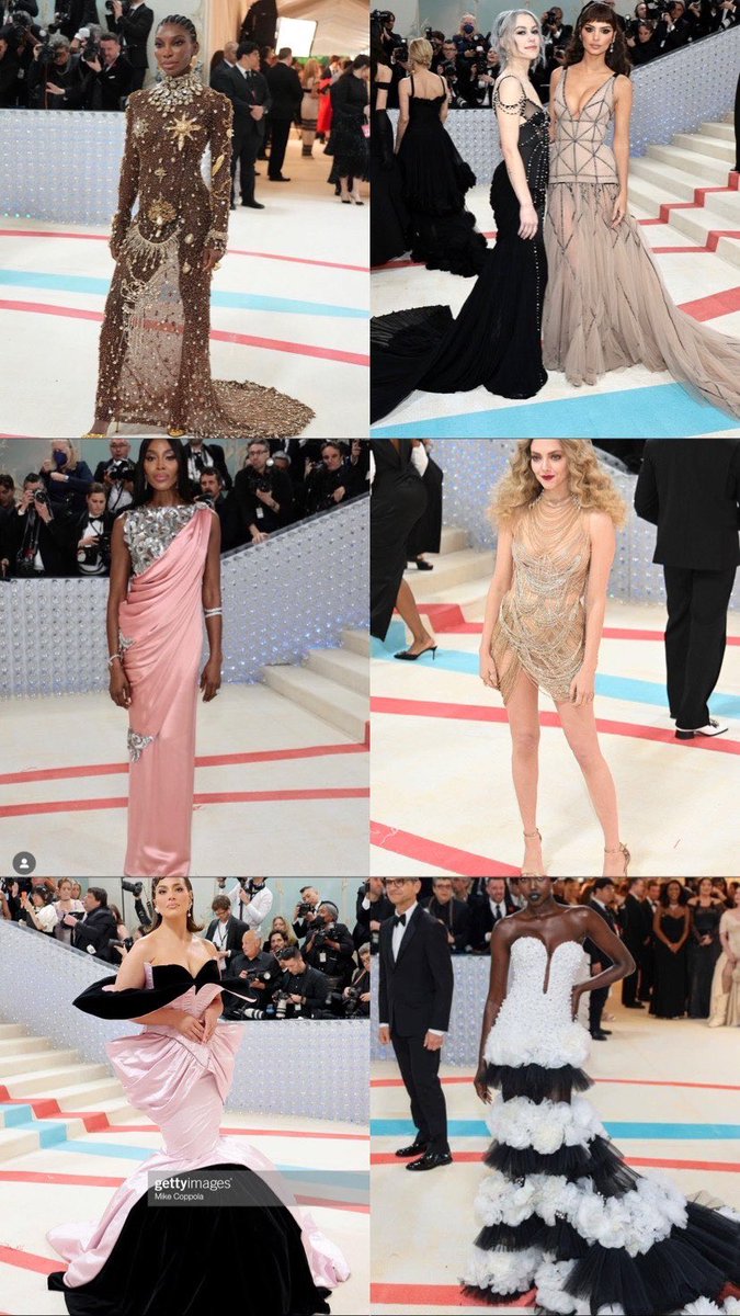 Moda_Ahora's tweet photo. Veamos algunos de los looks de #MetGala2023 #KarlLagerfeld https://t.co/ZdZLayraWo