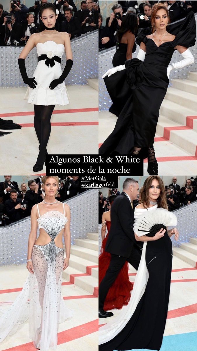 Moda_Ahora's tweet photo. Veamos algunos de los looks de #MetGala2023 #KarlLagerfeld https://t.co/ZdZLayraWo