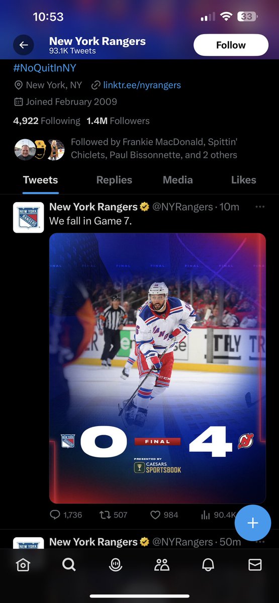 PapaHernandez's tweet photo. @connor_mcbride_ @penguins #NoQuitInNY https://t.co/c5IJIoY0jR