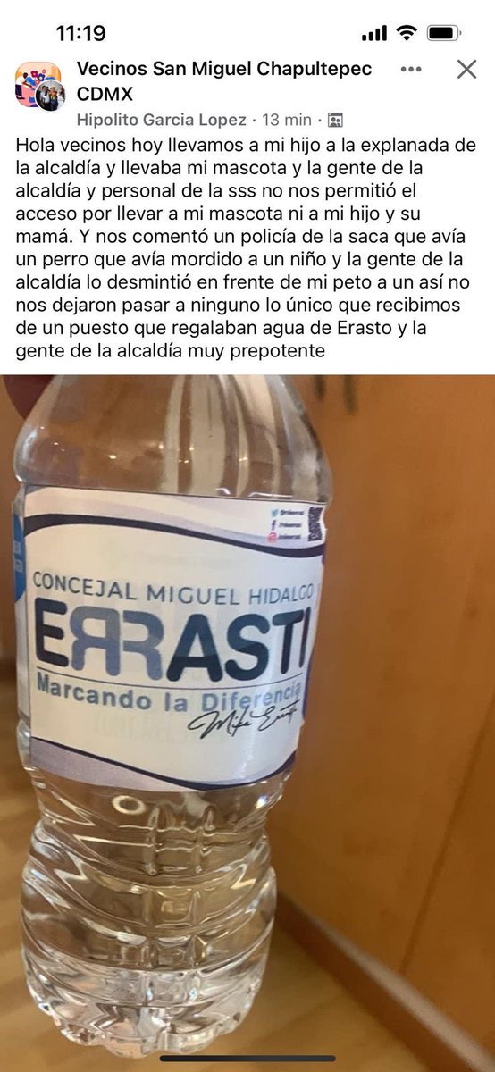 Qué tal ⁦<a href="/AlcaldiaMHmx/">Alcaldía Miguel Hidalgo</a>⁩ promocionando a su concejal en el Día del niño , dando agua , que le pinta para Alcalde, lo dejará pasar ⁦<a href="/mauriciotabe/">Mauricio Tabe Echartea</a>⁩ ?, porque para ⁦<a href="/mikeerrasti/">Miguel Errasti</a>⁩  Tabe es un idiota