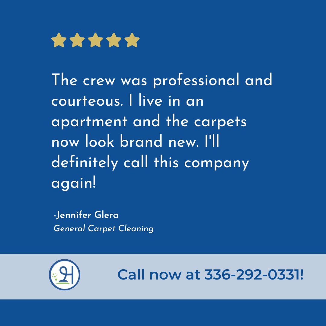 🎯 Trust Hernandez Carpet Cleaning for immaculate carpets! 👉 Jennifer Glera raves about our polite and skilled team. 🧹🏢 #CarpetCleaning #CustomerSatisfaction #ExpertCrew #NewLookingCarpets #winstonsalemnc #piedmonttriad #hernandezcarpetcleaning