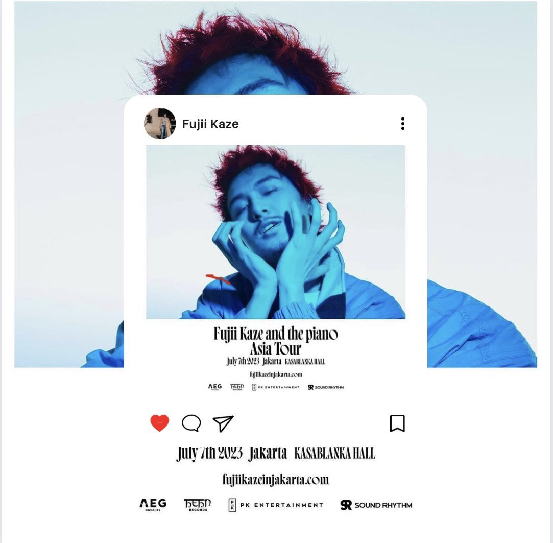 nathb3___'s tweet photo. Open jastip/Jasa war tiket
 FUJII KAZE AND THE PIANO ASIA TOUR in Jakarta
💰Fee 80k /Tix
✅️Data Pribadi
✅️Langsung payment ke tiketnya

Yang mau bisa dm yaa🥰💗

tags wts wtb jastip tiket Fujii Kaze in jakarta #FujiiKazeandthepianoAsiaTour2023 #FujiiKazeinJakarta2023 https://t.co/7lFllKUaBt