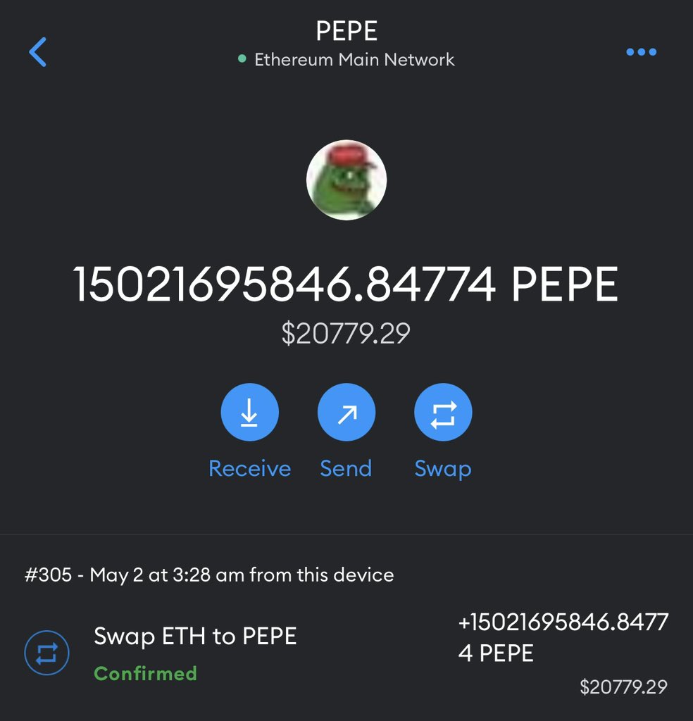 diamondhanzboi's tweet photo. Just swapped a Mutant Ape for 
15 Billion $PEPE …
A sacrifice for the culture ! 🐸🦍

#boredapeyachtclub #PEPE #bayc #mayc #memecoins https://t.co/gudCgXLKAl
