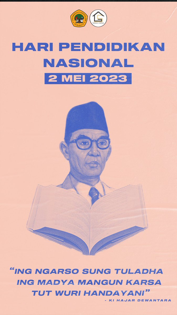 GrahaSinema's tweet photo. [HARI PENDIDIKAN]
Hai, Sahabat Sineas Semuanya! 👋🏻

Kami seluruh anggota UKM Graha Sinema mengucapkan Selamat Hari Pendidikan 2023.
Semoga di Hari Pendidikan ini selalu diberikan kesehatan dan ilmu yang di dapat menjadi bermanfaat✨. https://t.co/3rULHXX6BN
