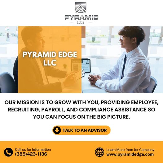 Let #PyramidEdgeConsultancy be your partner in growth! 
📷 pyramidedge.com
📷 tjohnson@pyramidedge.com
📷 385-423-1136
#PyramidEdgeConsultancy #PayrollProcessing #BenefitsManagement #EmployeeTraining #RecruitingAndOnboarding #HRExperts
#HRblog #marketing #training