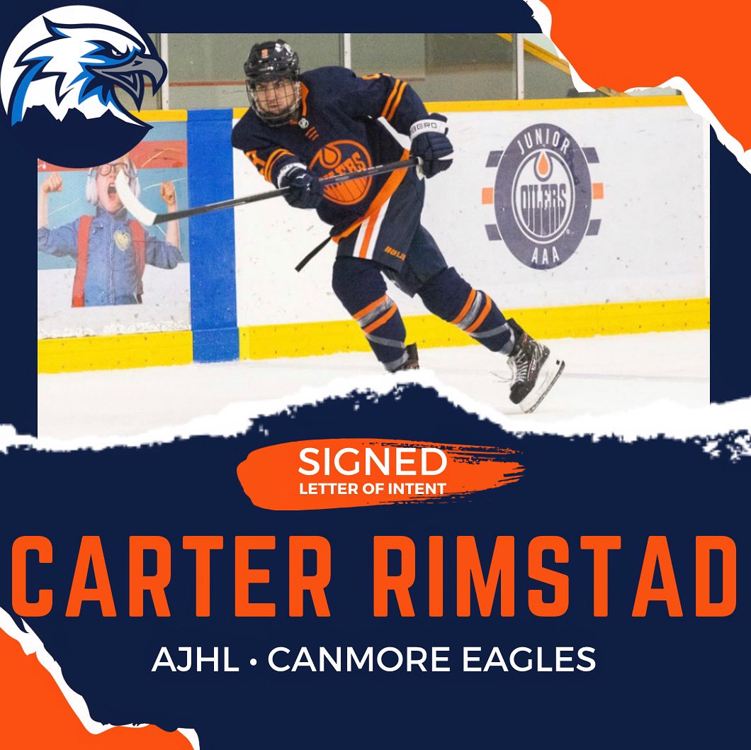 ✍️ AJHL SIGNING ✍️

Congratulations to Carter Rimstad on signing a Letter of Intent for the upcoming 2023-24 season with the <a href="/canmoreeagles/">Canmore Eagles</a> 🦅

Photo by <a href="/mvpteamphotos/">MVP Team Photos</a> 

#hockeyedm #AJHL  #junioroilers #SoarWithUs #AboveTheClouds