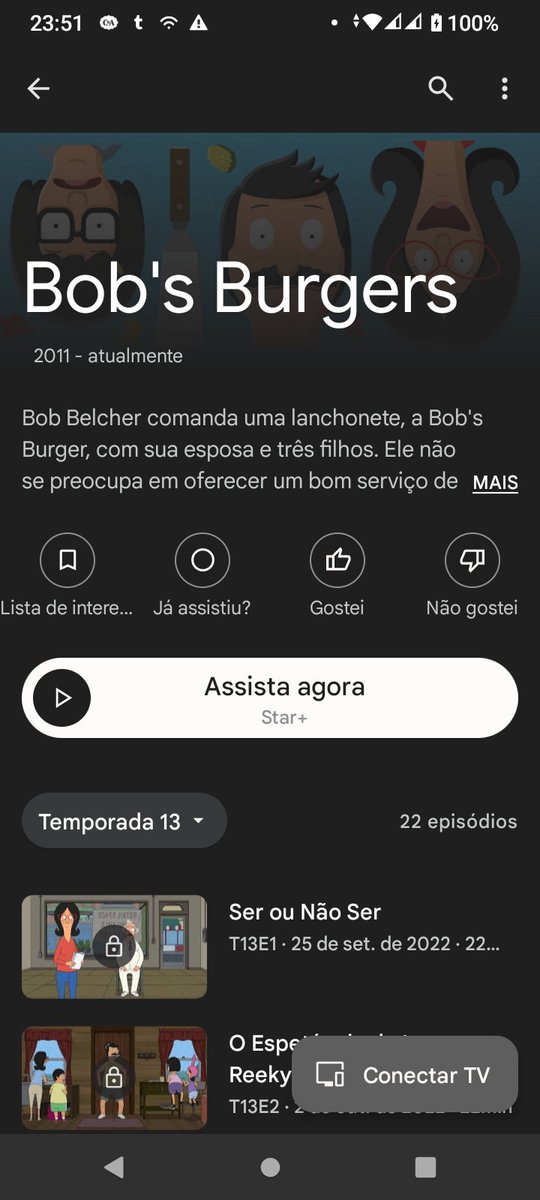 renatoanx's tweet photo. Na #tvgoogle confirma que já está disponível a 13 temporada de #bobsburguers , mas não surge na @StarPlusBR 
.... Pq será? https://t.co/qyi7v63q4f