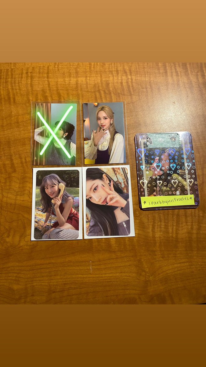 iparkbyuntrades's tweet photo. wtt twice
have: various twice pcs
want: fancy wl (4th pic), prio is ringpops
usa preferred
@TWICE_trades https://t.co/teVkZNLWwg