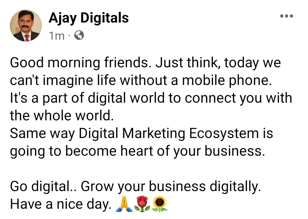 AjayDigitalsdm's tweet photo. Hello friends. Good morning 🙏 https://t.co/DphtyVc9hA