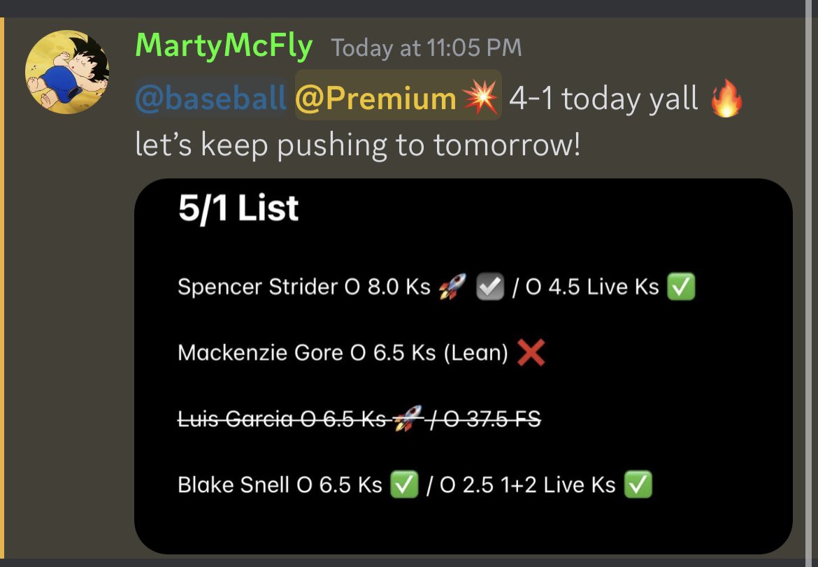 The fam <a href="/PickedByMarty/">Marty</a> came through with some 🔥🔥🔥. Extremely profitable day all around in the discord💰