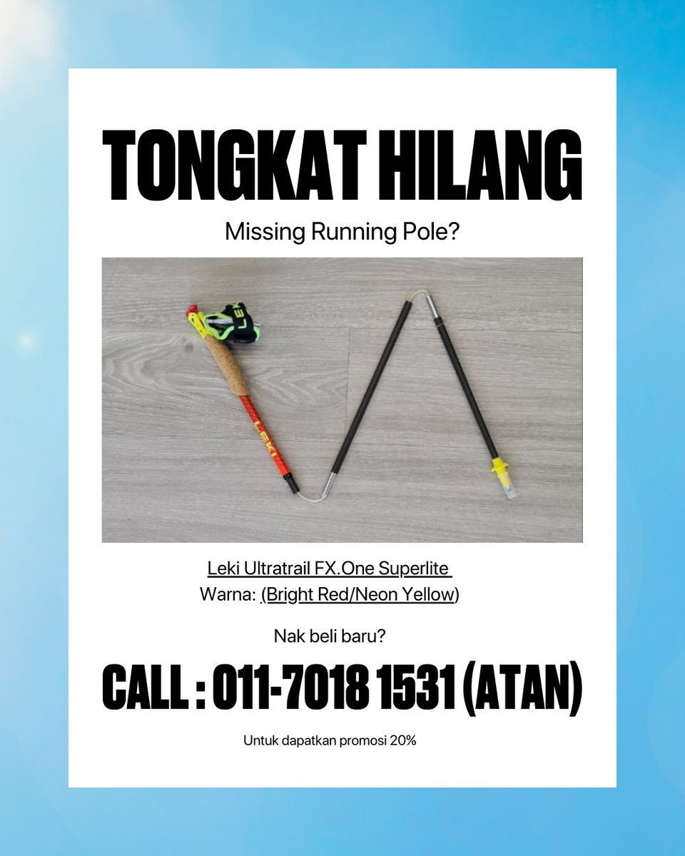 KeiBasar's tweet photo. Dengar cerita ada tongkat hilang. https://t.co/DkowD3WQBt