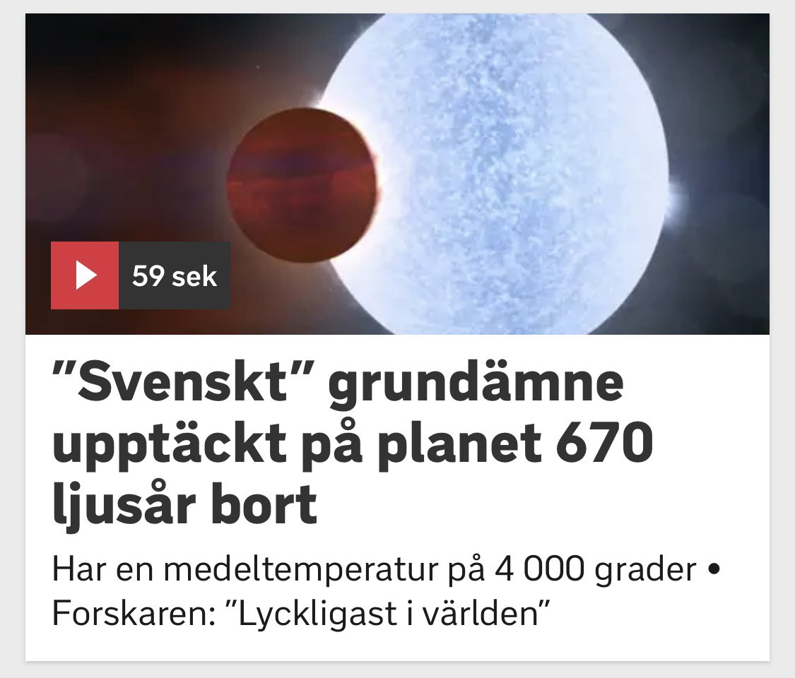Nic’s discovery is being featured on the SVT news:  svt.se/nyheter/vetens…