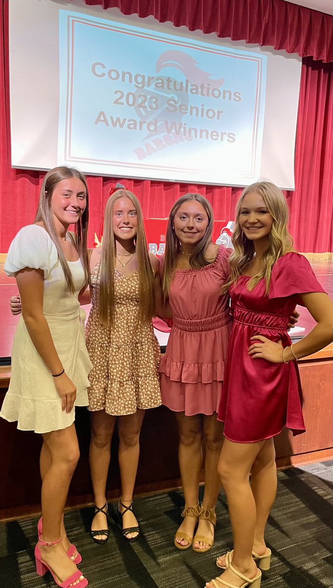 apepple74's tweet photo. These senior girls have been amazing at golf, basketball, softball and tennis this year, but most proud of their accomplishments outside of sports.  All four won multiple scholarships tonight during the Senior Awards ceremony. Well deserved!
#BaroNation https://t.co/1sM4gBMWoP