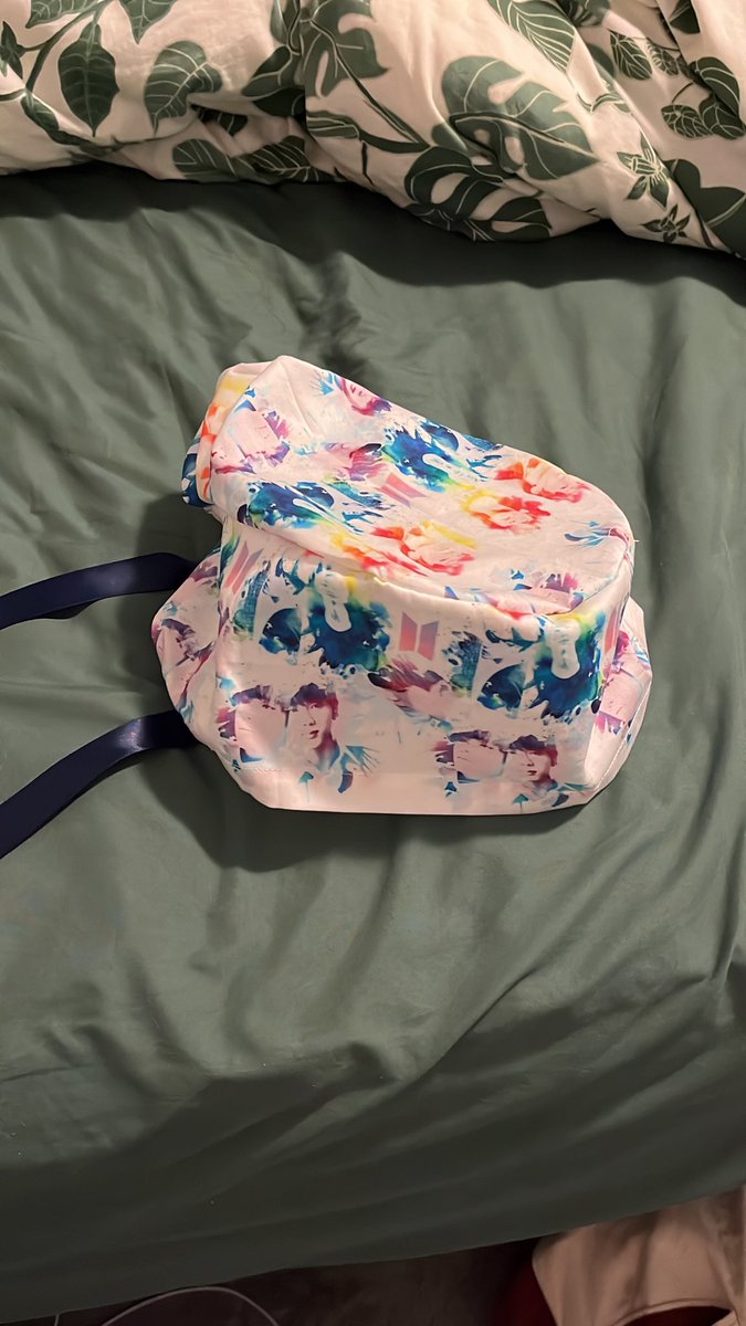 whenkookie's tweet photo. this BTS scrub cap is the funniest gift I’ve ever received. About to roll into the OR in stan mode 💜 https://t.co/87f4Ve3R4i