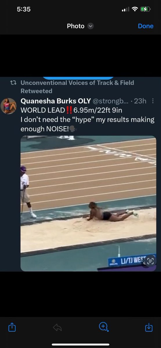 kxnaomi's tweet photo. You know what the world needs rn? OUR TOP 2 LONG JUMPERS GOING HEAD TO HEAD 👏🏾

Tara say she got 5k on the table right neooow to make this happen. Aint no more ducking from the smoke this season… 🫣😂 https://t.co/UesY7NlvC8
