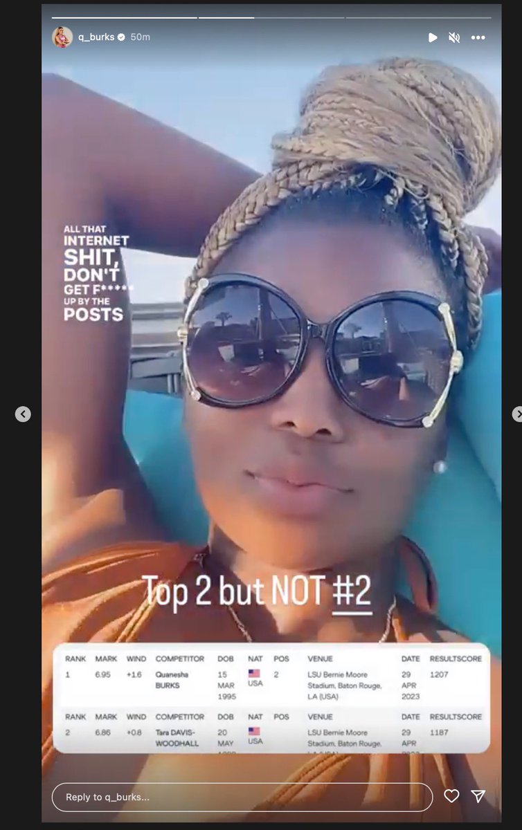 kxnaomi's tweet photo. You know what the world needs rn? OUR TOP 2 LONG JUMPERS GOING HEAD TO HEAD 👏🏾

Tara say she got 5k on the table right neooow to make this happen. Aint no more ducking from the smoke this season… 🫣😂 https://t.co/UesY7NlvC8