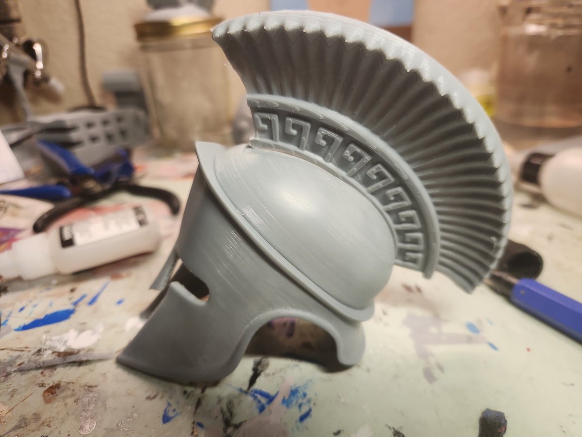grumpydaddoo's tweet photo. Almost done with the Spartan helmet. I have one more part to print and some sanding then prime n paint
#Spartan #propmaking #cosplay #cosplaying #costume #3dfun #3d #3dprinter #3dprinted https://t.co/nHw8XsLXFy