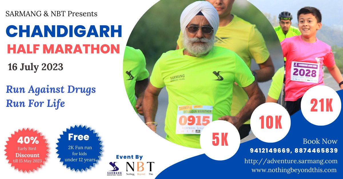Unity_flame_run's tweet photo. Hey Runners! It's time to put on your running shoes and gear up for the Chandigarh Half Marathon! We're excited to bring you the marathon event that will take place on July 16th.

Join us for an incredible experience that will take you through the beautiful city of Chandigarh. https://t.co/S9FMwWzcBX