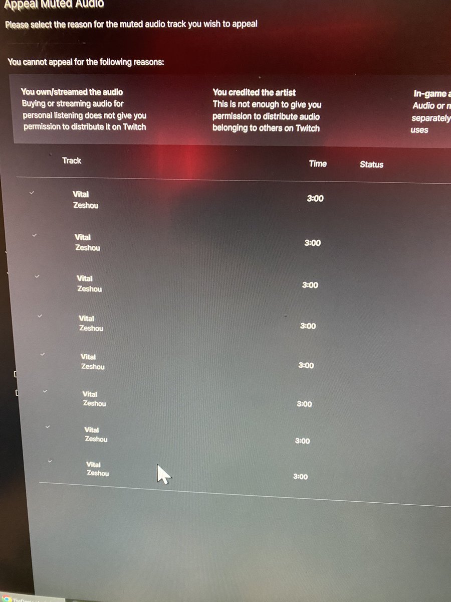 thedemonjackal's tweet photo. Hey @FortniteGame this keeps happening for music that is still allowed to play with “licensed audio muted” so….  #fortnite #twitch #vital https://t.co/eKUIISoKC9