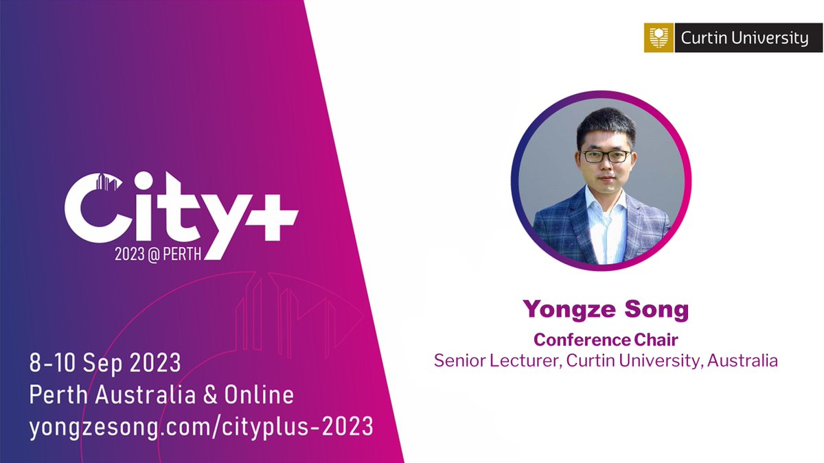 CityPlusNetwork's tweet photo. Now, let's introduce our Organising Committee.⬇️
📢Dr. @YongzeSong is our Conference Chair. He is a Senior Lecturer at @CurtinUni and a Fellow of the Royal Geographical Society, DAAD AInet Fellow, IAMG Committee Member.

Call for Abstract will be due soon https://t.co/GMvzEd2any https://t.co/33SRCHi1XY