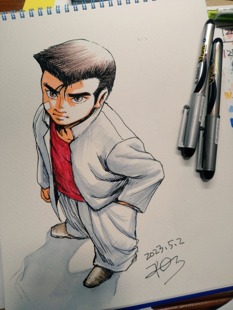 「落書き!仕上げた これぐらい何も考えないで描くと本当、楽だ 午後から、いつものホ」|緒方（Kon）＠絶賛お仕事募集中です！！直筆相談はDMへ御連絡下さい！のイラスト