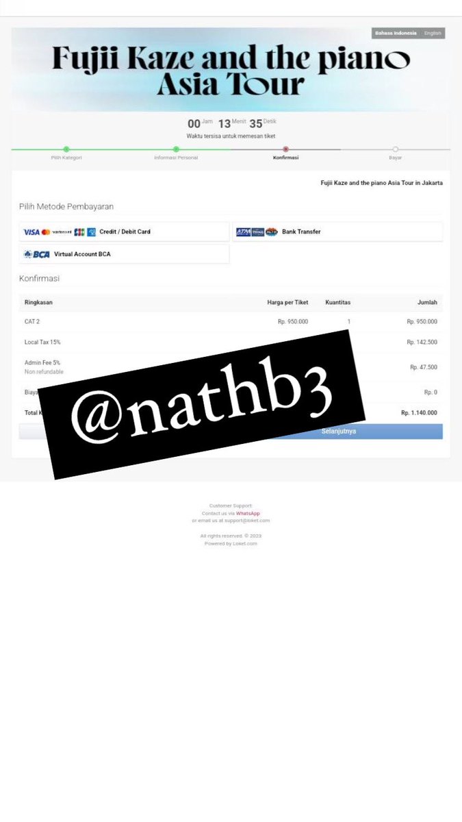 nathb3___'s tweet photo. tags wts wtb jastip tiket Fujii Kaze in jakarta #FujiiKazeandthepianoAsiaTour2023 #FujiiKazeinJakarta2023 https://t.co/naekyoM45v