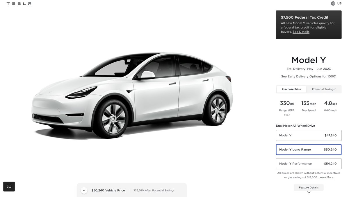 SawyerMerritt's tweet photo. BREAKING: @Tesla has increased Model Y prices in the US by $250. Here are the changes:

• Model Y AWD: $47,240 (from $46,990) 
• Model Y Long Range: $50,240 (from $49,990) 
• Model Y P: $54,240 (from $53,990) https://t.co/feRHiW0EaK