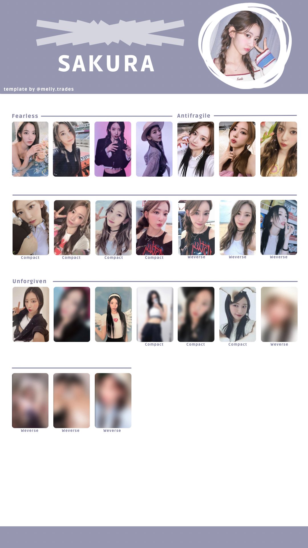 멜 • kpop & pc templates ♡ on Twitter "Le Sserafim Sakura album