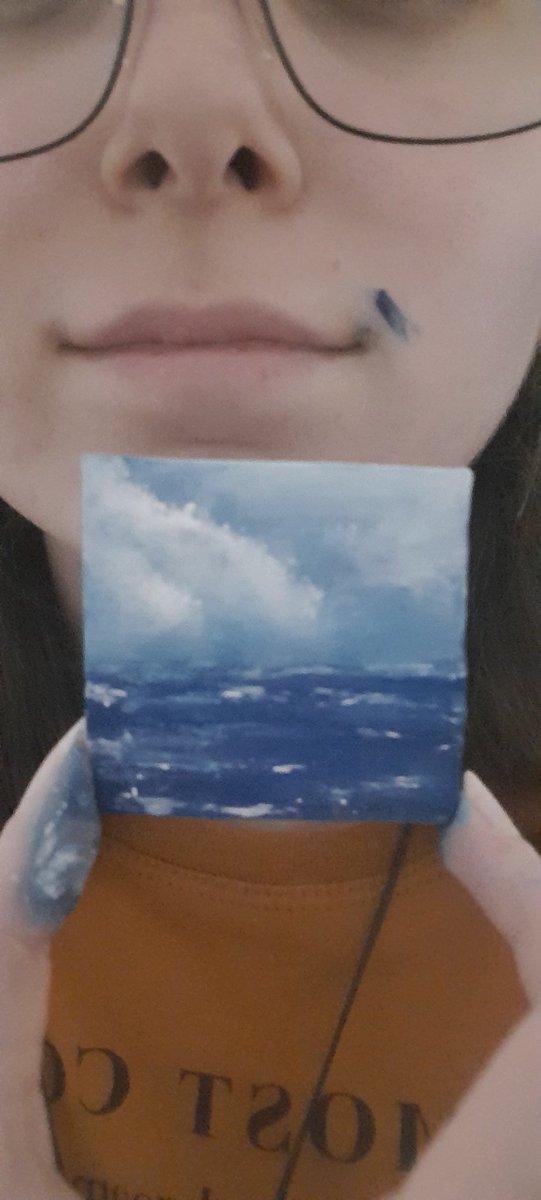 Ta embaçado mas eu fiz mais um quadrinho de paisagem 😎