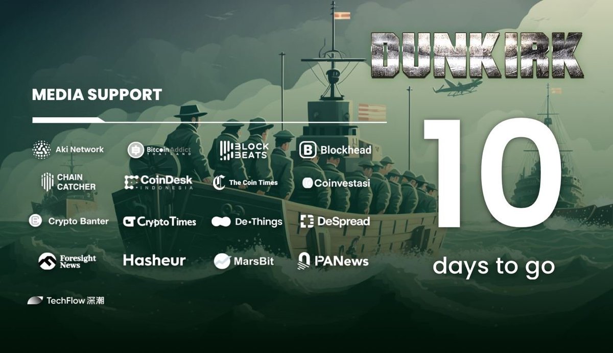 zkLink_Official's tweet photo. The Dunkirk Test will be covered by global media... @BitcoinAddictTH, @BlockBeatsAsia, @blockhead_co, @ChainCatcher_, @coindesk_id, @The_CoinTimes, @coinvestasi,  @cryptotimes_mag, @DethingsNews, @DeSpreadTeam, @Foresight_News, @Marsbit2022, @PANewsCN, @TechFlowPost. https://t.co/fQDYbzAblY