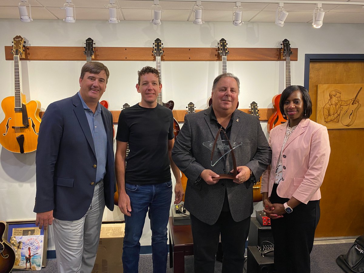 🎉 The Chamber wishes a huge congratulations to Benedetto Guitars for being named a "Small Business Rock Star" by The Georgia Department of Economic Development as part of the state’s celebration of Georgia Small Business Week 2023! 🎸Keep on rocking, Bennedetto Guitars! 🎶