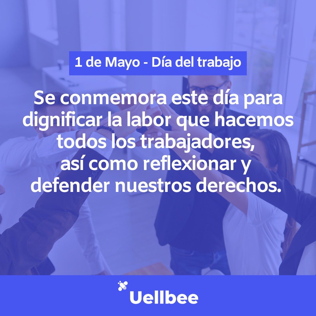 uellbee's tweet photo. En el #DiaDelTrabajo2023 dese #Uellbee queremos imaginar cómo mejorar el mercado laboral. ¿Qué te gustaría que te ofreciera tu empresa para tener mejor balance entre vida y trabajo? https://t.co/ySnEjqmaCP