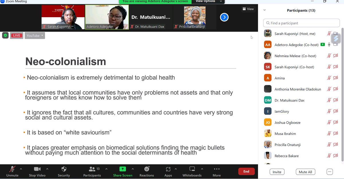 Young African Health Professional Network tweet media