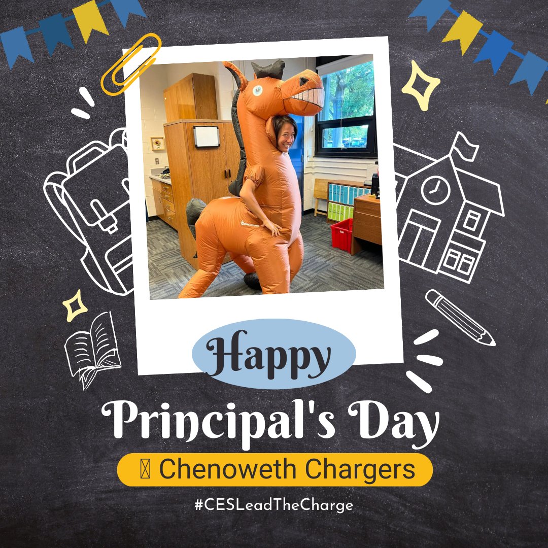 Happy National Principal's Day to <a href="/PrincipalBurns/">Angela Burns</a> 

I am honored to work for someone who works as hard as she plays, stays solution oriented, and is in it 100% for the <a href="/JCPS/">Josiah Smith</a> <a href="/chenowethes/">Chenoweth Elementary</a> students. 

#CESLeadTheCharge 💙🐴