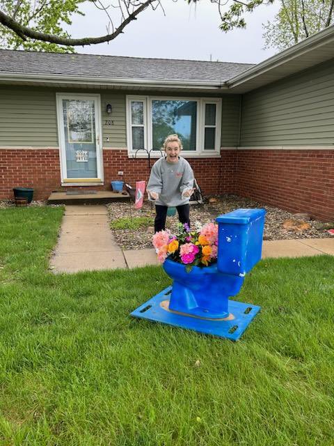 WatsekaNHS's tweet photo. Wow…Haven, Maggie &amp; Evan have been busy moving the BLUE throne all over town. 
Remember, if you’d like Potty Protection for $10–contact us ASAP! https://t.co/BInXJTo9vt