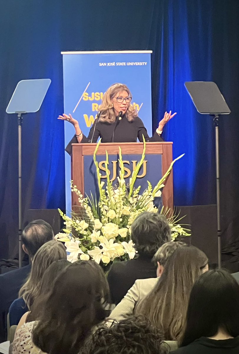 SJSUResearch's tweet photo. #SJSU’s inaugural Research Week energized the campus with exciting conversations, presentations + recognition of research being carried out across campus. 🌟

SJSU ranks #1 in research among non-PhD granting universities nationwide - Research Week embodied that success! 🏆 https://t.co/8WEYTUHaWc