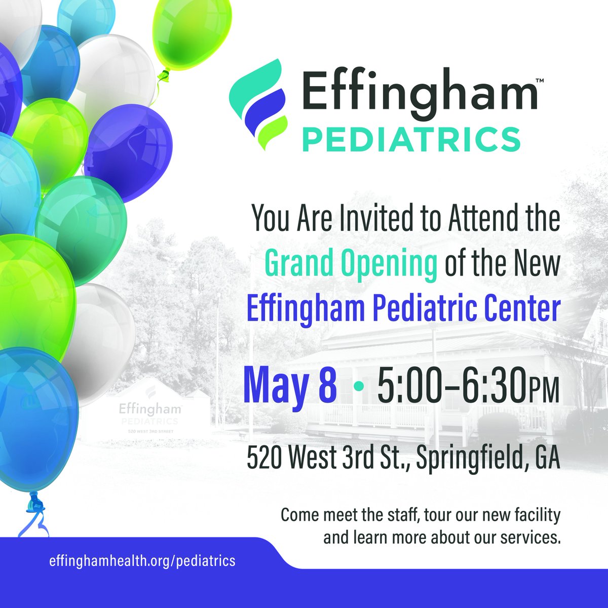 Join us to celebrate the Grand Opening, meet our practitioners, and tour our new Effingham Pediatrics Center at the intersection of Hwy 21 &amp; West 3rd St. in Springfield!  We're NOW OPEN &amp; seeing patients at the new location!  #Effingham #Georgia #healthcare #pediatrics #children