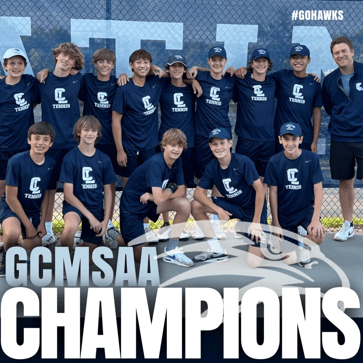 CLS_Hawks's tweet image. Congratulations to the Middle School boys’ tennis team on a tremendous season that culminated with a 6-3 championship victory today! 👏🏻🎾

#GoHawks @CLS_HawksTennis