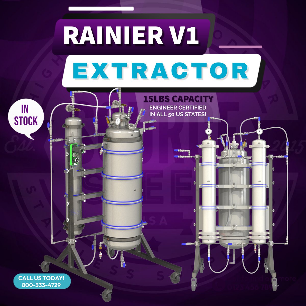 OpenSourceSteel's tweet image. Rainier v1 by Open Source Steel
- 15lb Material capacity
- 80lb capacity collection vessel at 80%
- Assembled &amp;amp; Pressure tested, saving you time and $$$!!
