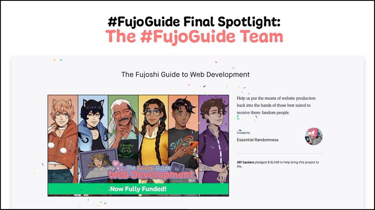 fujowebdev's tweet photo. ✨Final Spotlight: The #FujoGuide Team ✨
You’ve already met many of our amazing contributors during our other spotlights, but today we want to focus on those behind the scenes and highlight the incredible team that made our success possible. https://t.co/VcgfZG3qUZ