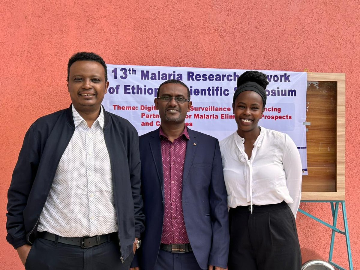 KThriemer's tweet photo. Great networking opportunity for @MenziesResearch PhD student Muthoni Mwaura at the malaria conference in Hawassa, Ethiopia. Catching up with Dr Tamiru Degaga and Dr Daniel Yilma, #WHOTDR Fellow. https://t.co/pckcH9kjzx