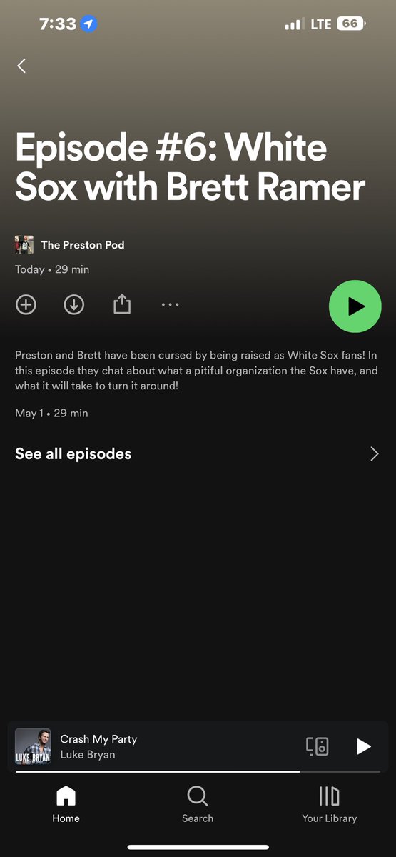 Happy Monday all! We have another episode ready for listen. In episode #6 of The Preston Pod, Preston and his pal, THE Brett Ramer, talk about their favorite MLB team, the white Sox. Give it a listen now!

open.spotify.com/episode/5umfMV…
