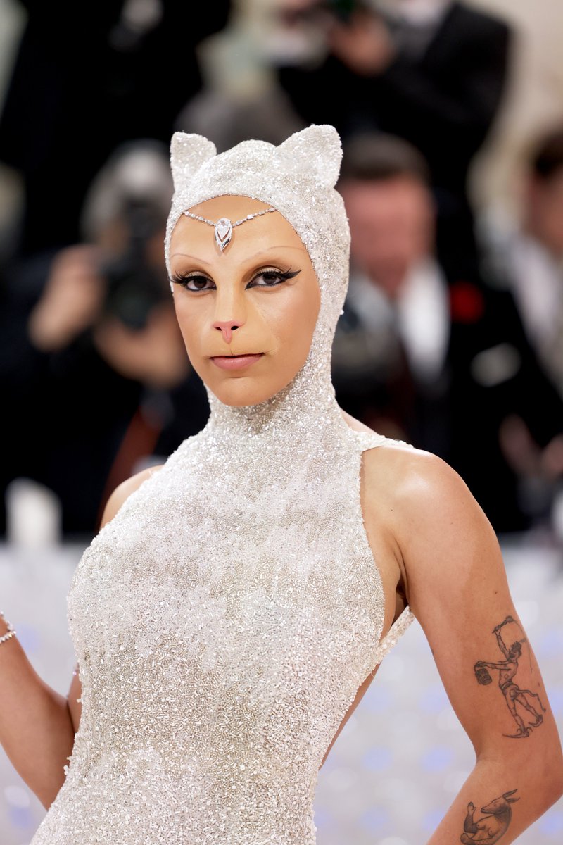 TheCut's tweet photo. Is that Choupette??? No it's @DojaCat!!!!!! #MetGala 

Photos: @GettyImages https://t.co/CJRBFpsGG8
