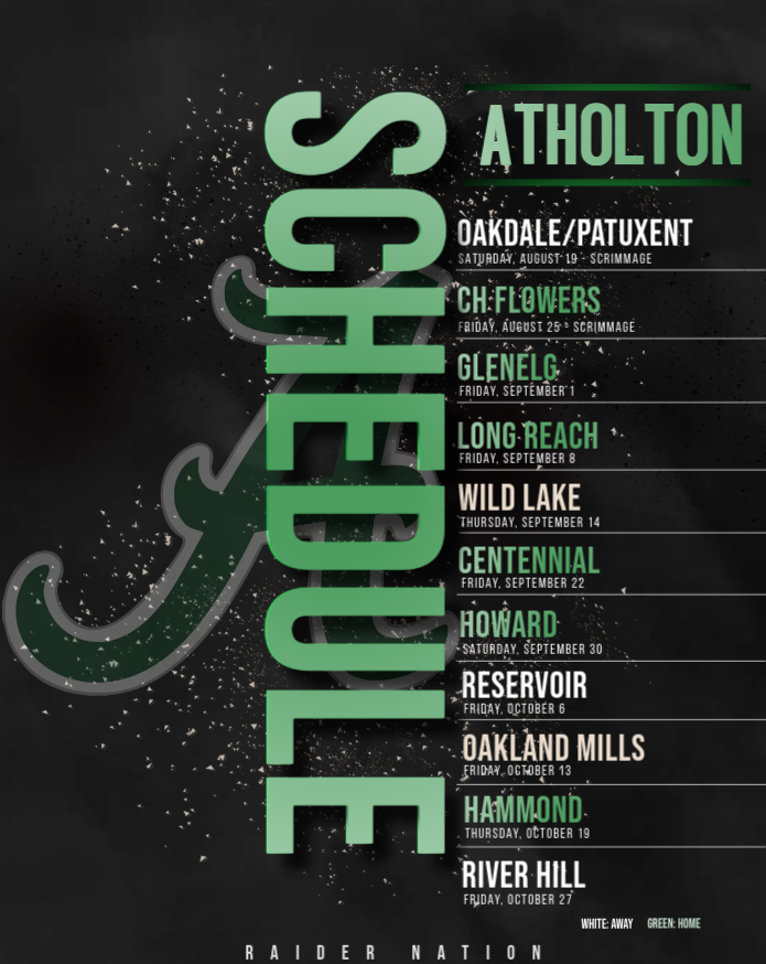 AtholtonFB's tweet photo. Atholton Football Schedule 2023
#AtholtonFootball_Taking_It_To_A_Higher_Level
#AtholtonFootball_Raising_The_Bar
#AtholtonFootball_Scrimmage_Tough_Competition
#AtholtonRaiderFootball_WinTheDay https://t.co/hRJNxvmhj6