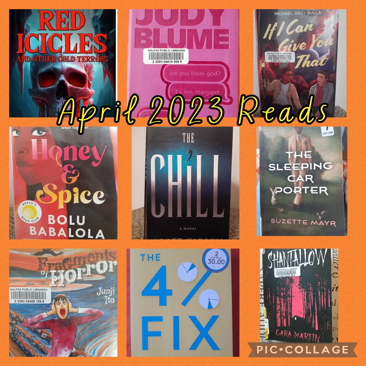 My April reads: 9 for the month, 31 for the year.