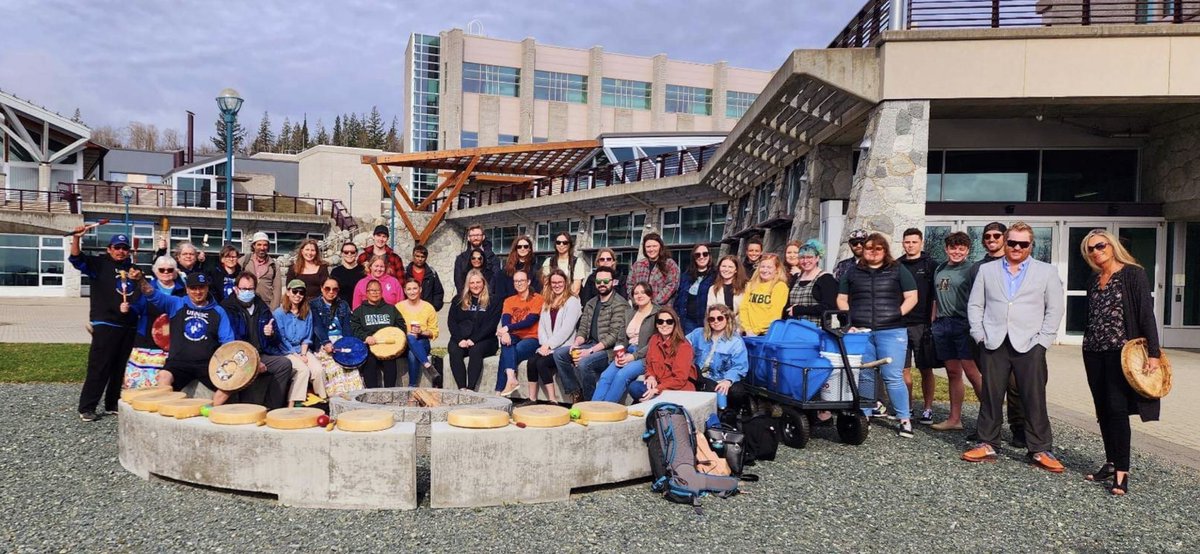 Thank you UHNBC Drummers for starting the Spring Intersession and #EDUC490 in a good way with the #UNBCED Teacher Candidates. We appreciated learning about each song and singing and drumming together at the <a href="/UNBC/">University of Northern British Columbia (UNBC)</a> Ceremonial Fire Circle. #practicum #bced