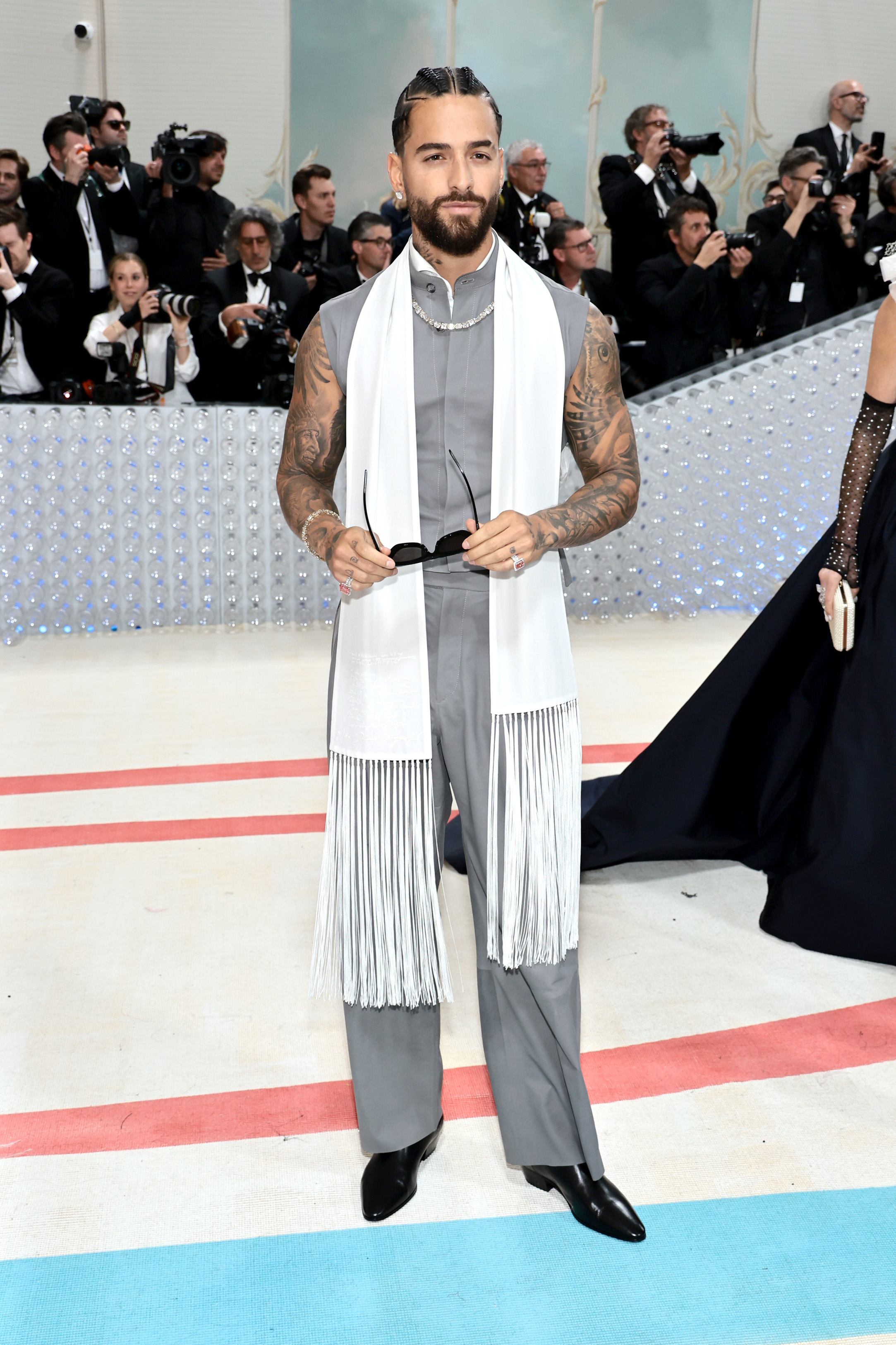 Maluma Wore Grayscale To The 'Marry Me' LA Screening - Red Carpet